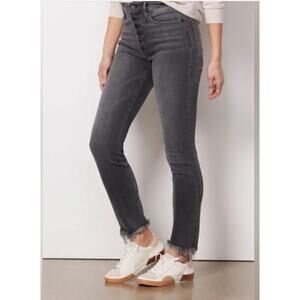 Good American Good Legs Cigarette Jeans Black Women Size 0